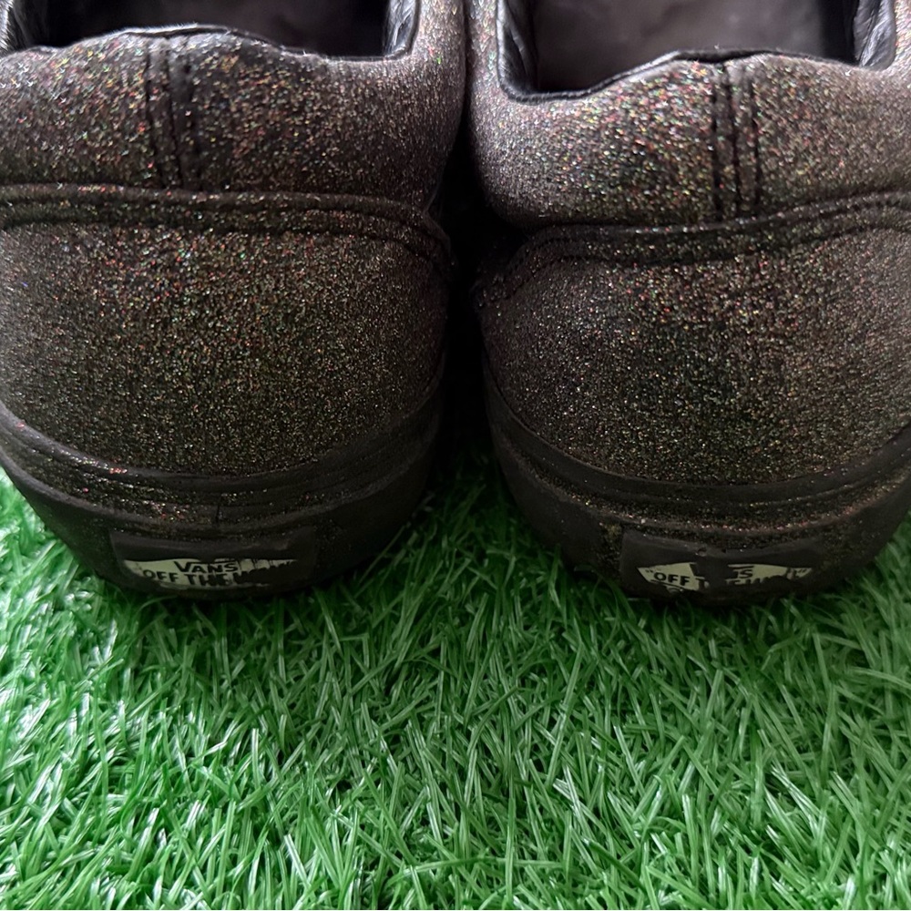Glittery Black Unisex Shoes M-7.5‎ W-9 - Picture 7 of 9